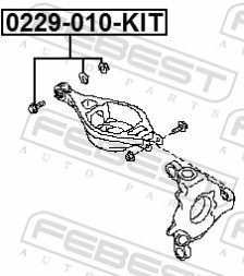 0229 010 KIT FEBEST Болт з ексцентриком