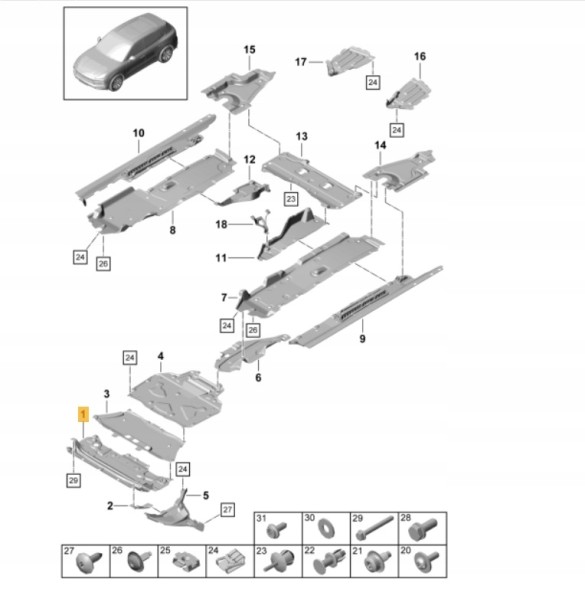 Porsche OE PAB801839 Передня кришка Porsche Cayenne 9Y0