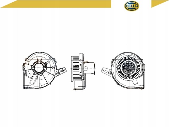 Hella 8EW 009 157-131 Hella 8ew 009 157-131 вентилятор повітродувки