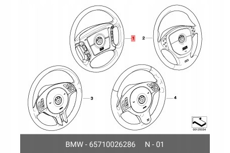 BMW OE Подушка безпеки на кермі BMW E39 ORIGINAL NEW 65710026286
