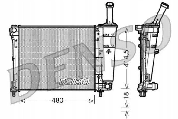 Denso DRM09161 Охолоджувач води drm09161 denso fiat ford 500 ка ii