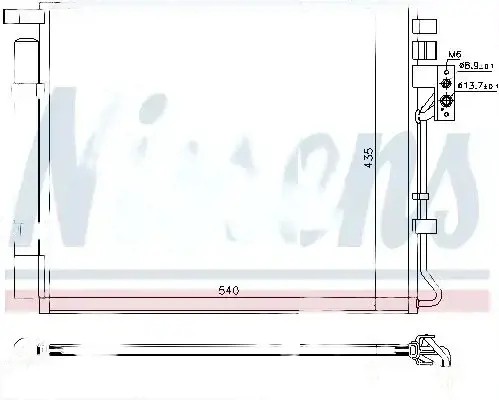 Nissens 940594 Осушувач кондиціонера радіатора охолоджувача