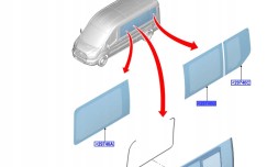 Ford OE 2309934 Скло задніх правих дверей ttg 2014 FORD