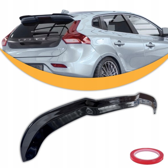Китай Spoiler Lotka Volvo V40 Спойлер Volvo V40 Чорний Блиск Накладка Задній Лоток Спойлер