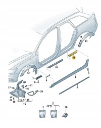 Audi OE 4G98533769B9 РАМНА ПАНЕЛЬ, НАПИС ALLROAD, ЗАДНЯ ПРАВА, AUDI A6 C7