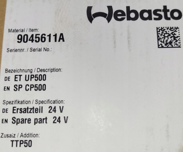 Webasto 1323324A Водяний насос Thermo Pro38/60