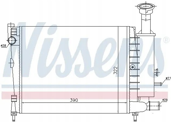 Nissens 61354 Охолоджувач води 61354 nissens citroen ax (за-_)