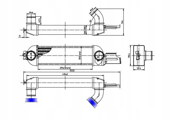Hart 620 793 Hart охолоджувач повітря meriva a 03-