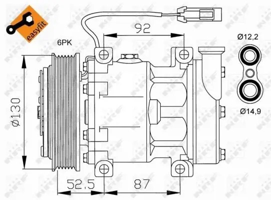 NRF 32113 Компресор компресора кондиціонера 32113 nrf