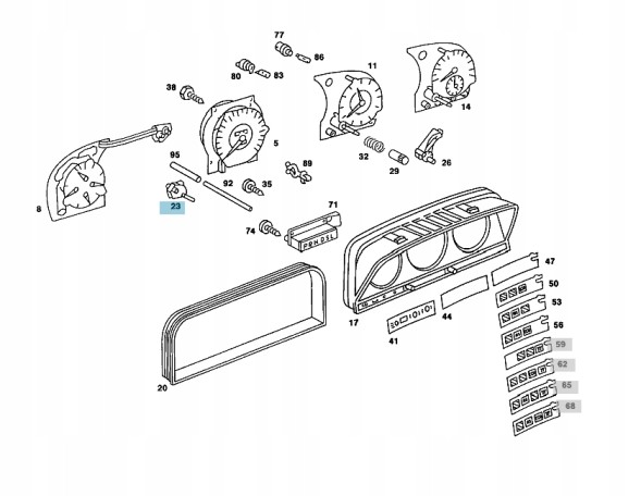 Mercedes-Benz OE A000542362564 ПОТЕНЦІОМЕТР РЕГУЛЮВАННЯ ЯСКРАВОСТІ ПАНЕЛІ ПРИЛАДІВ MERCEDES W123