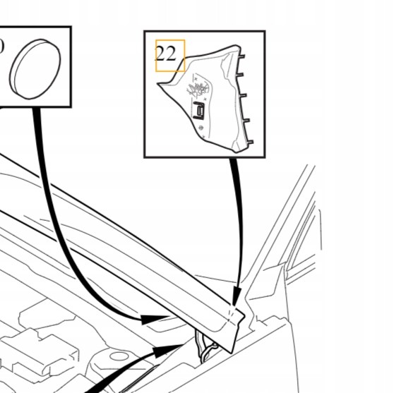Volvo OE 32348177 Прокладка лівого краю капоту VOLVO XC40 OE