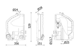 V-maxzone Part VIC-124866 Розширювальний бачок охолоджуючої рідини CRT 6 для MERCEDES ATEGO, ATEGO 2