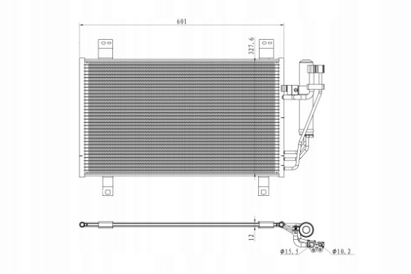 NRF 350361 Охолоджувач кондиціонера з осушувачем mazda 2 14-/cx3 15- nrf