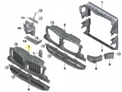 Mertt MRT/ 51137497227 Впускне повітряне кермо ролета жалюзі + двигун bmw x3 g01 x4 g02 7497227