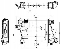 Mahle CI 507 000S Охолоджувач повітря інтеркулер ci 507 000s mahle