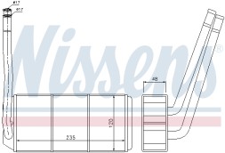 73001 NISSENS Радіатор обігріу салону
