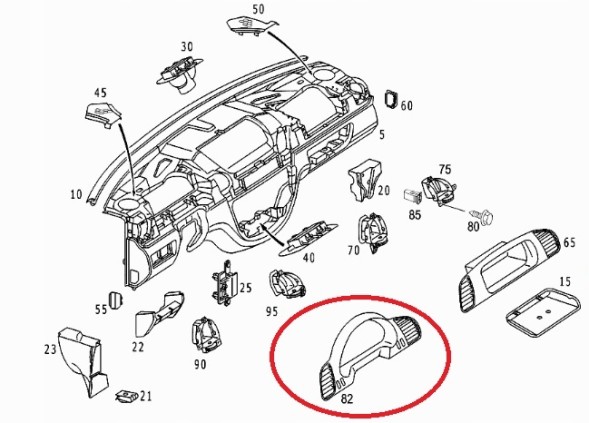 ME Premium 9016801439 + 9016801607 MERCEDES SPRINTER КОРПУС ЛІЧИЛЬНИКА ВІДДІЛЕННЯ ДЛЯ ЗБЕРІГАННЯ РЕШІТКИ