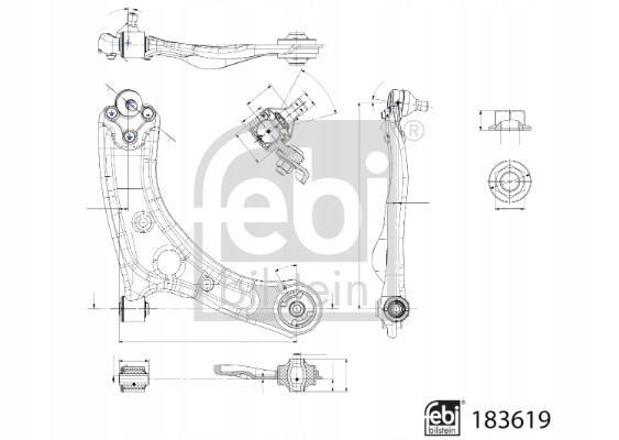 Febi bilstein 183619 Важіль передній kia sportage / hyundai tucson 1,6-2,0 15- нижній febi bilstein 1