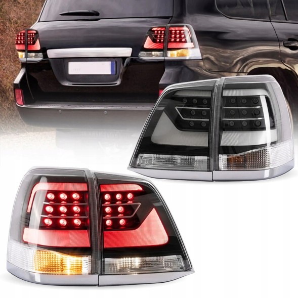 VLAND 818491-3 mhm Комплект задніх ліхтарів Vland Led Black Tuning Toyota Land Cruiser V8 200 fj200 07-15