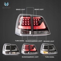 VLAND 818491-3 mhm Комплект задніх ліхтарів Vland Led Black Tuning Toyota Land Cruiser V8 200 fj200 07-15