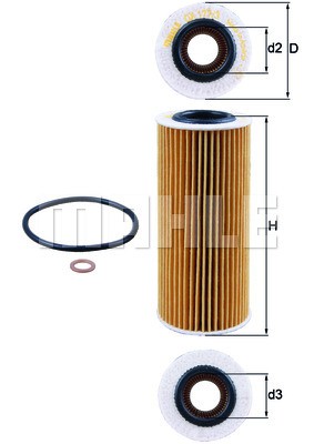 OX177 3D MAHLE ORIGINAL Фільтр мастил