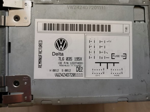 Volkswagen OE 7L6057195X, 7L6035195X Радіо Volkswagen Touareg 7L6057195X 7L6035195X