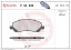 P54030 BREMBO Комплект гальмівних колодок з 4 шт дисків