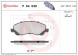 P54030 BREMBO Комплект гальмівних колодок з 4 шт дисків