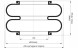 Rubena 6-10620678-099 Пневматична подушка, сильфон 410x2 4PLY Rubena гума 410/2