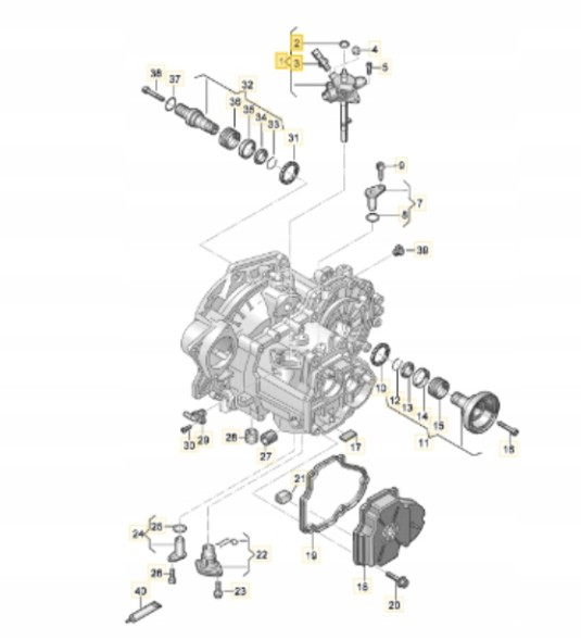 Volkswagen OE OE VOLKSWAGEN 02Z301230AA МЕХАНІЗМ ПЕРЕМИКАННЯ ПЕРЕДАЧ VW ТРАНСПОРТЕР T5