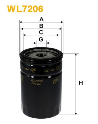 WL7206 WIX FILTERS Фільтр оливи