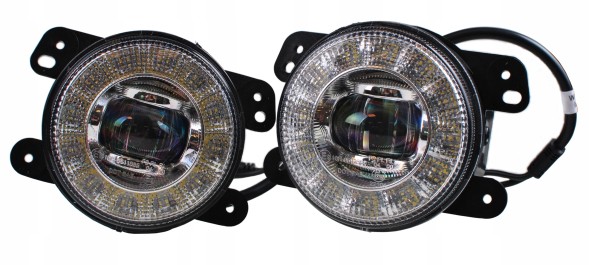 M-Tech  Світлодіодний галоген та світлодіодні денні фари drl 2в1 plug&amp;paly для jeep chrysler dodge