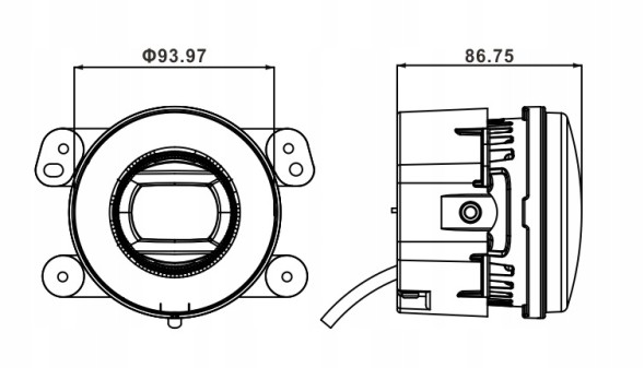 M-Tech  Світлодіодний галоген та світлодіодні денні фари drl 2в1 plug&amp;paly для jeep chrysler dodge