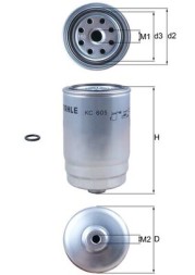 KC605D MAHLE ORIGINAL Фільтр палива