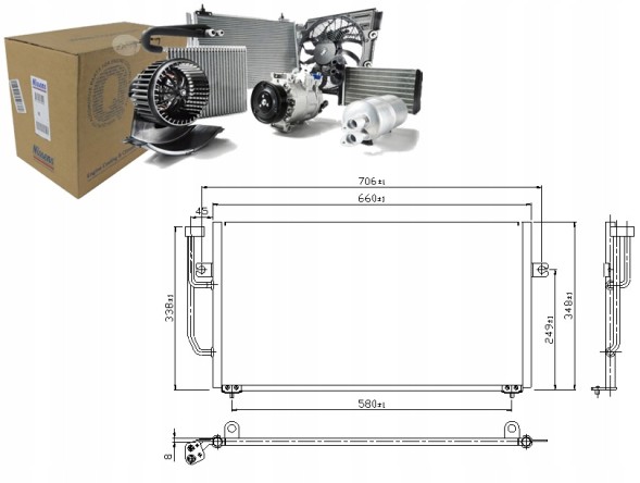 Nissens PRO/94306 NIS Конденсатор кондиціонера volvo s40 і v40 mitsubishi + помічник зіткнення #34