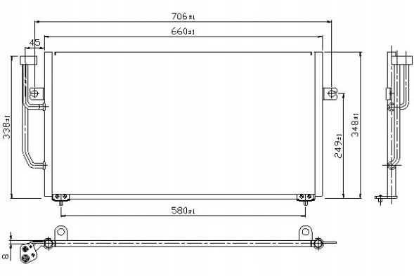 Nissens PRO/94306 NIS Конденсатор кондиціонера volvo s40 і v40 mitsubishi + помічник зіткнення #34