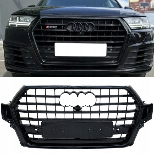 Pulse Q7-S152 Решітка радіатора Audi Q7 4M 15-19 стиль SQ7 ALL BLACK (з камерою)
