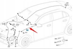 Mercedes-Benz OE A1778600200 Шланг омивача з форсунками з підігрівом a w177 cla mercedes a1778600200
