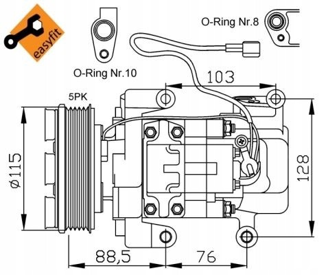 NRF 32681 Nrf компресор кондиціонера mazda 3 03-