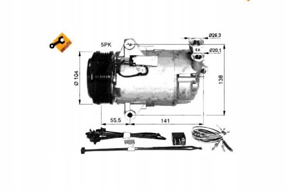 NRF 32681 Nrf компресор кондиціонера mazda 3 03-