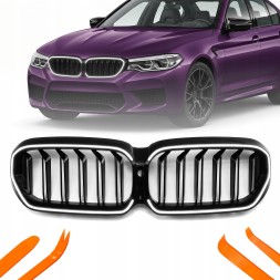 TOPGER KRG-BMW-301 X LED РЕШІТКА РАДІАТОРА BMW 5 G38 21-23 ЧОРНИЙ ГЛЯНЕЦЬ 2 ПЛАВНИКА ICONIC GLOW