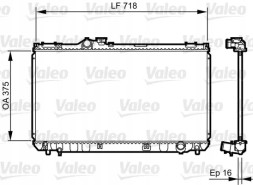 Valeo 734498 Охолоджувач води 734498 valeo lexus is i
