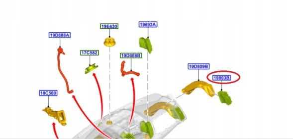 Ford OE JK21-V018B08-AH3JA6 Жалюзі-вентиляція повітря transit ttg - 2779112 _ jk21-v018b08-ah3ja6