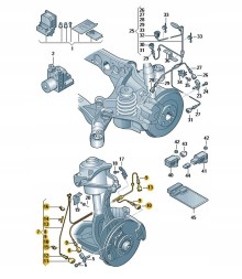 Audi OE 8K0972252E ЖГУТ КАБЕЛЮ ДАТЧИКА ГАЛЬМУВАННЯ ABS AUDI A4 A5 B8 ПЕРЕДНИЙ ПРАВИЙ ОРИГІНАЛЬНИЙ дилерський центр