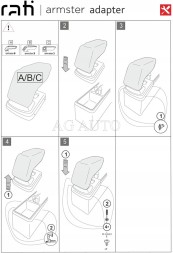 Rati 88.V01651 Підлокітник armster 3, vw caddy, 2020-,