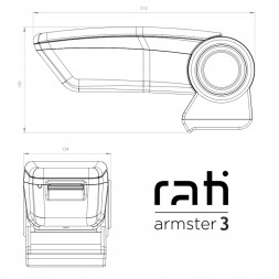 Rati 88.V01651 Підлокітник armster 3, vw caddy, 2020-,