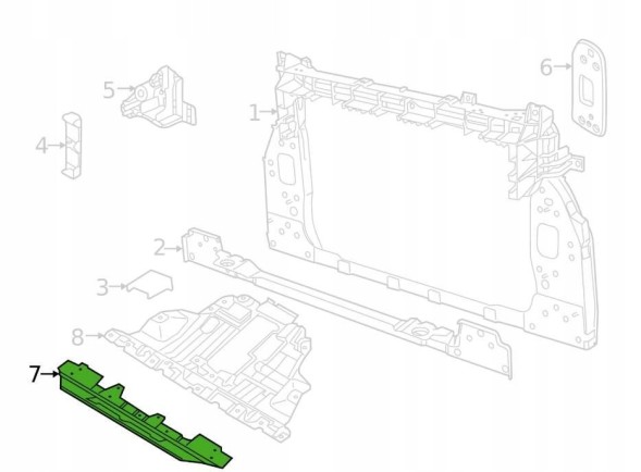 Jeep OE 68438915AA JEEP RENEGADE 19- НОВА ОРИГІНАЛЬНА ЗАХИСНА ПАНЕЛЬ ДВИГУНА