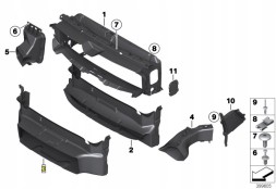 BMW OE 51748057202 Bmw нижній впуск керма повітрозабірника 3 f34 m