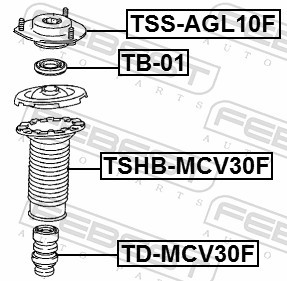 TSS AGL10F FEBEST Опора амортизатора