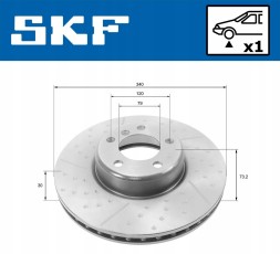 SKF VKBD 80246 V1 Гальмівний диск - skf vkbd 80246 v1